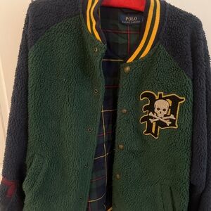 Ralph Lauren vintage bomber jacket // fleece